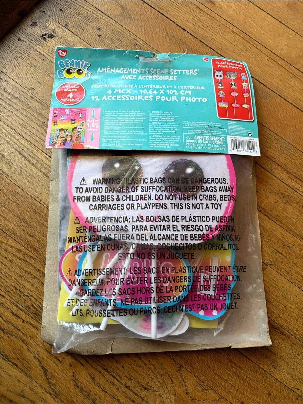 Ty Beanie Boos Pink Scene Setter with Props - Kids Party Photo Props